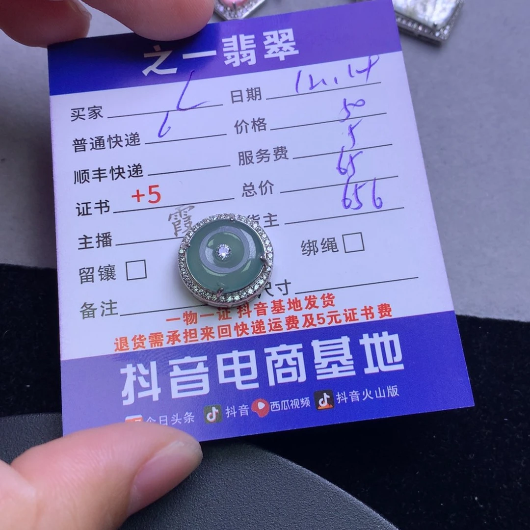 颈饰银S925镶嵌翡翠L****2