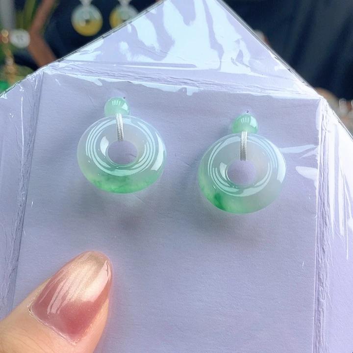 翡翠未镶嵌耳饰耳饰