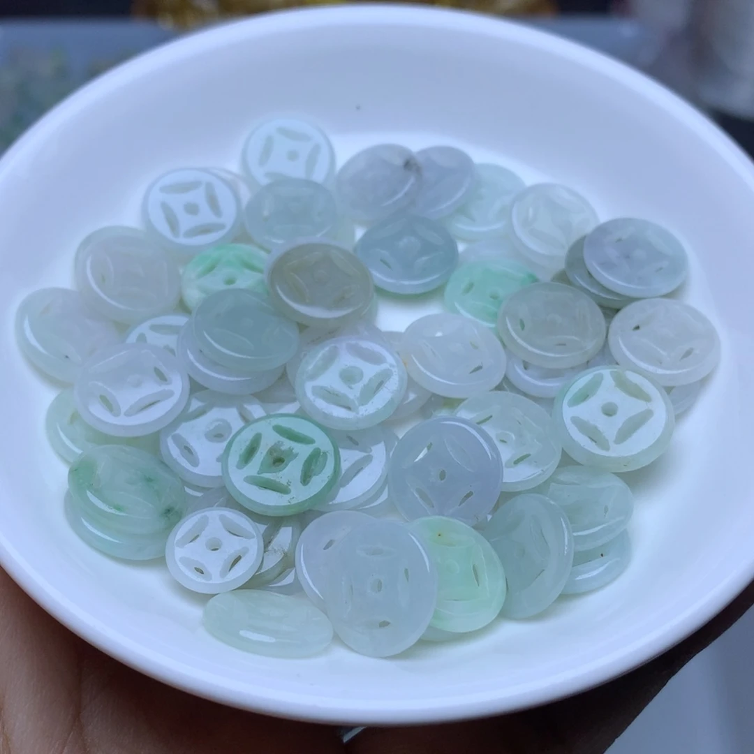 【闪购商品】未镶嵌手链翡翠卡13金钱扣20个