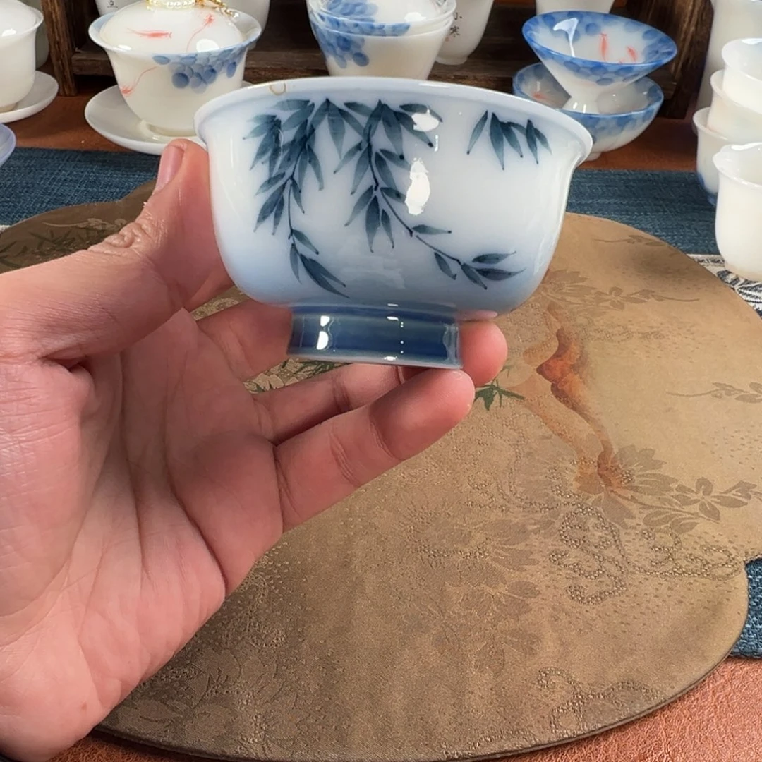 陶摆件手绘璞玉陶瓷茶具