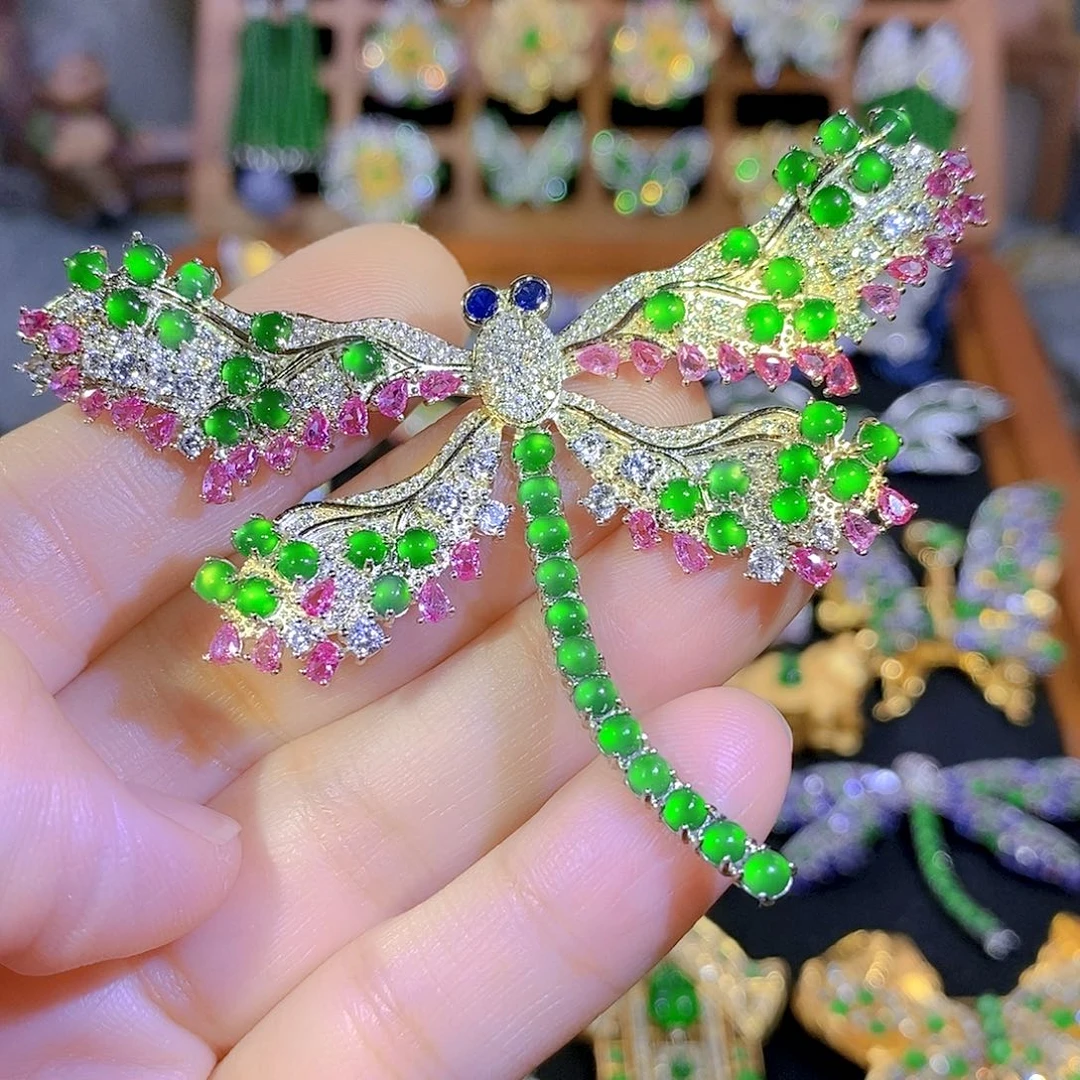 银S925镶嵌挂件翡翠