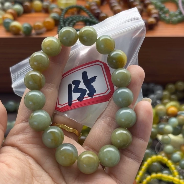 未镶嵌蛇纹石玉手链