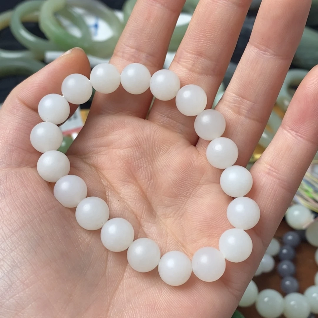 和田玉手串未镶嵌小***恼