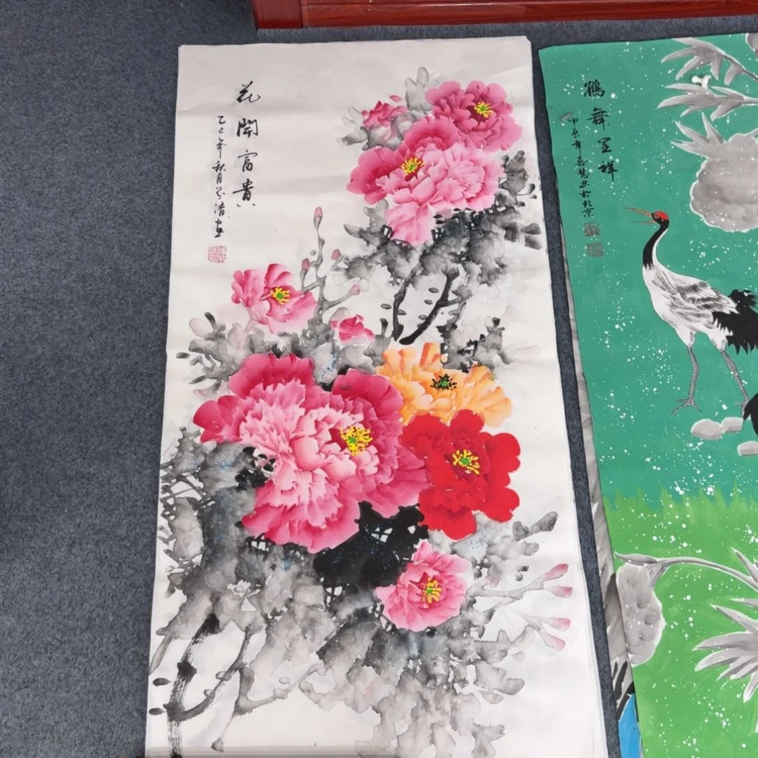 国画三尺尺寸50X100纯手绘作品