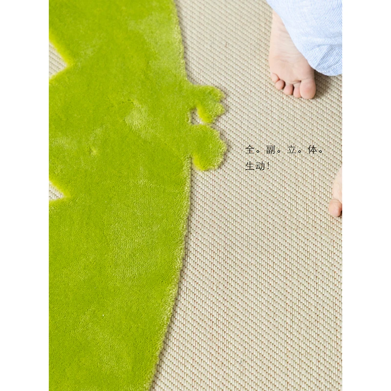 若奈 kids大儿童加州地毯可水洗！勇敢探险家小鳄鱼立体浮雕儿童