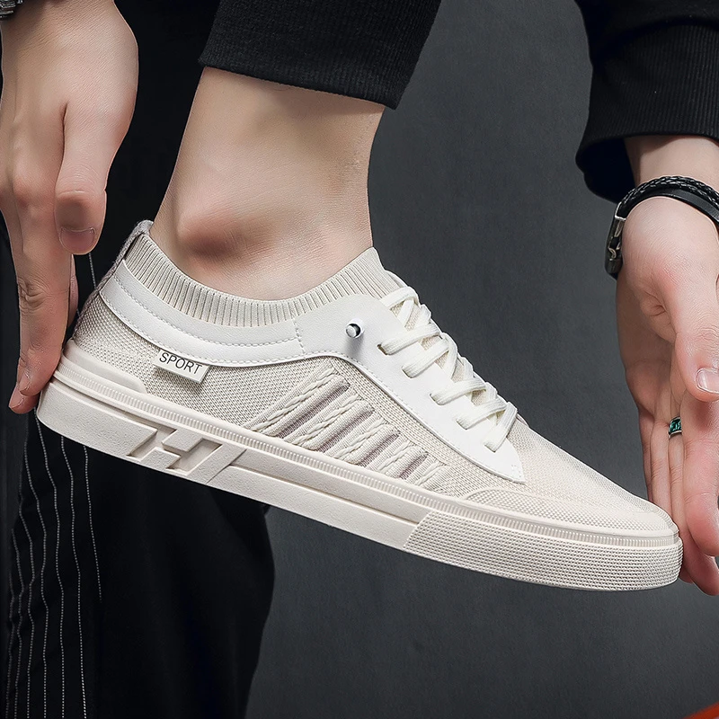 新款男士秋季一脚蹬2025运动休闲鞋透气爆款软底板鞋镂空网面潮鞋