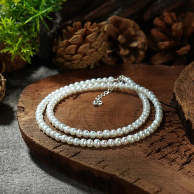 【香掌柜】淡水极光AK有核珍珠项链【发一件】