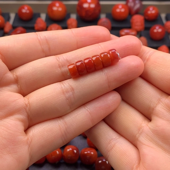 南红玛瑙未镶嵌药片8×4.5