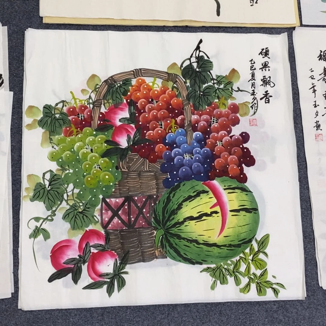 国画尺寸68✖️68斗方手绘画