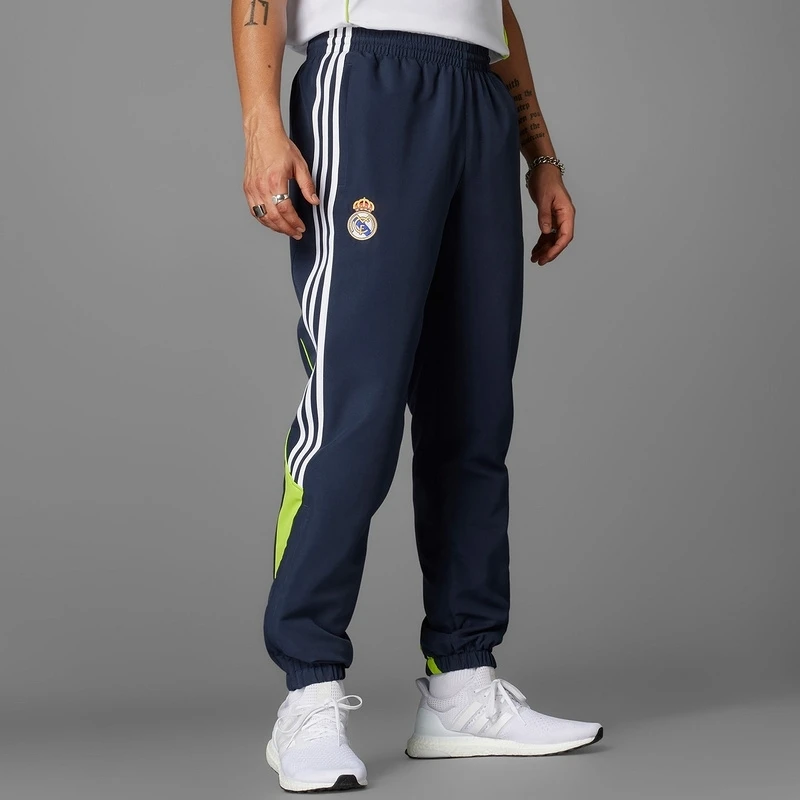 adidas阿迪达斯25夏男针织长裤皇马足球休闲文化束脚运动裤JF2592