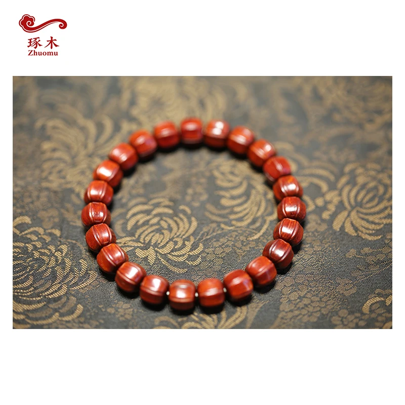 小叶紫檀 南瓜玄武盾手串 纯手工制作超精工