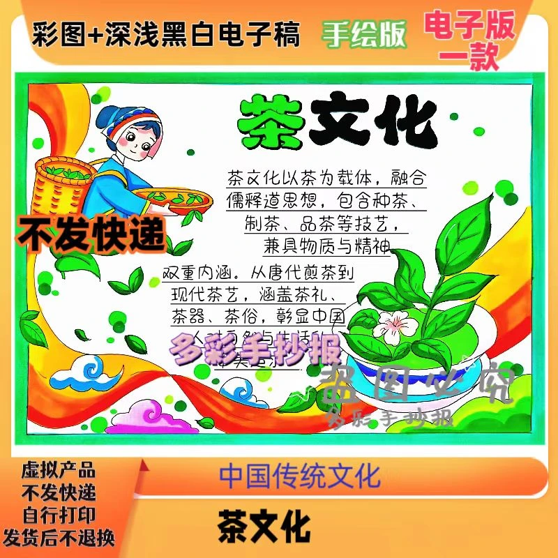 【1264】中国传统文化茶文化手抄报电子稿   已开启 已关闭