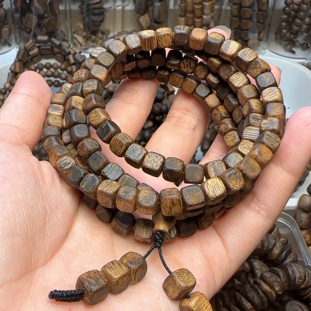 手串沉香多圈板头方珠老料21克+