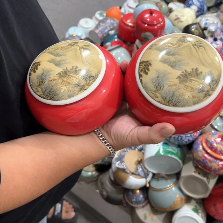 瑕疵福利品陶瓷茶叶罐介意勿拍