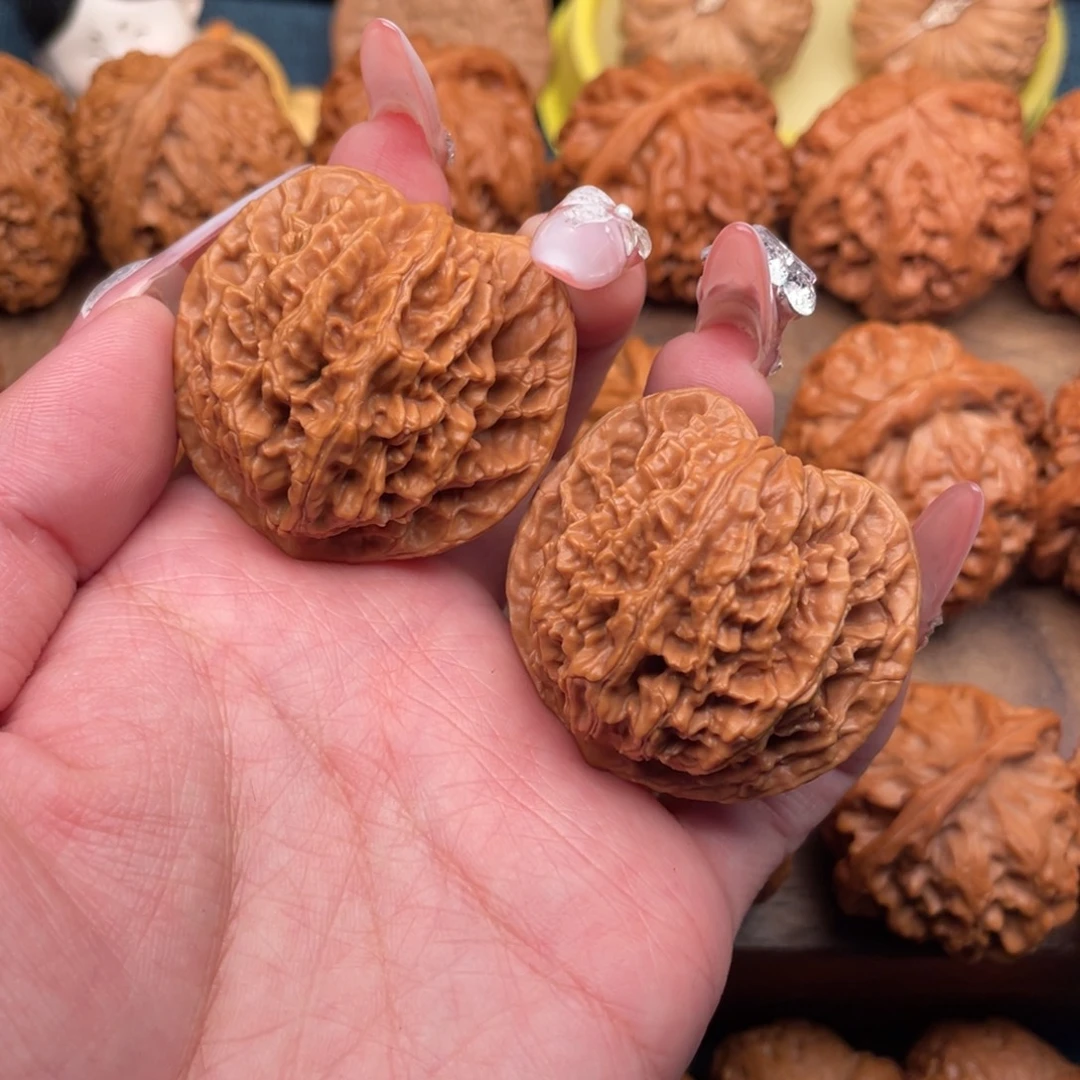 把件文玩核桃全品桃心盘龙纹42