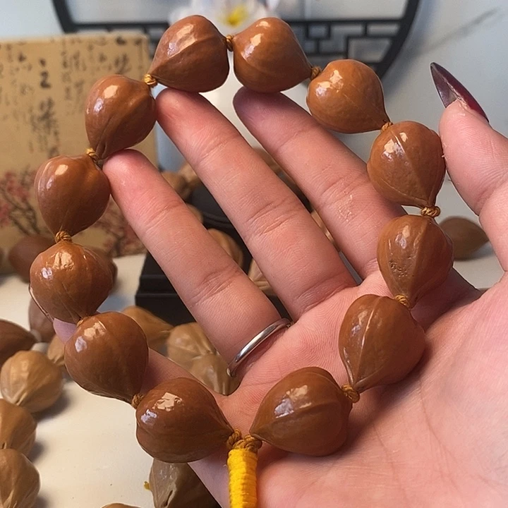橄榄核手串/手链1.9鸡血红蒜头12瑕疵精品
