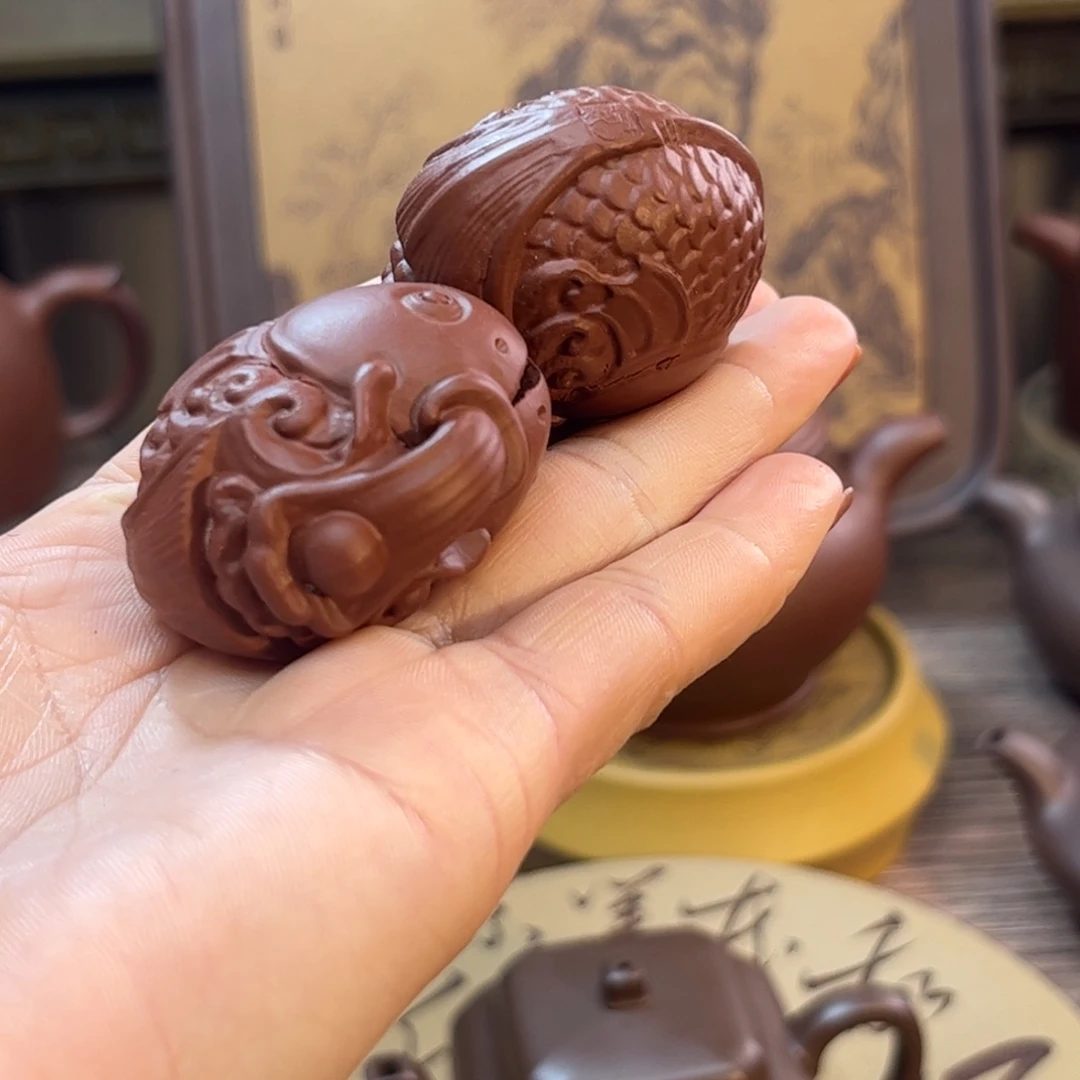 紫砂茶壶朱泥茶宠