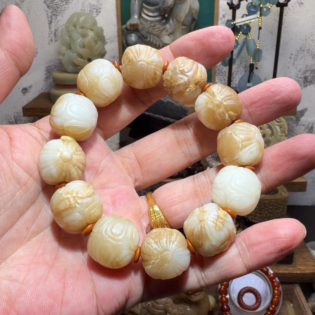 若***水和田玉未镶嵌手链