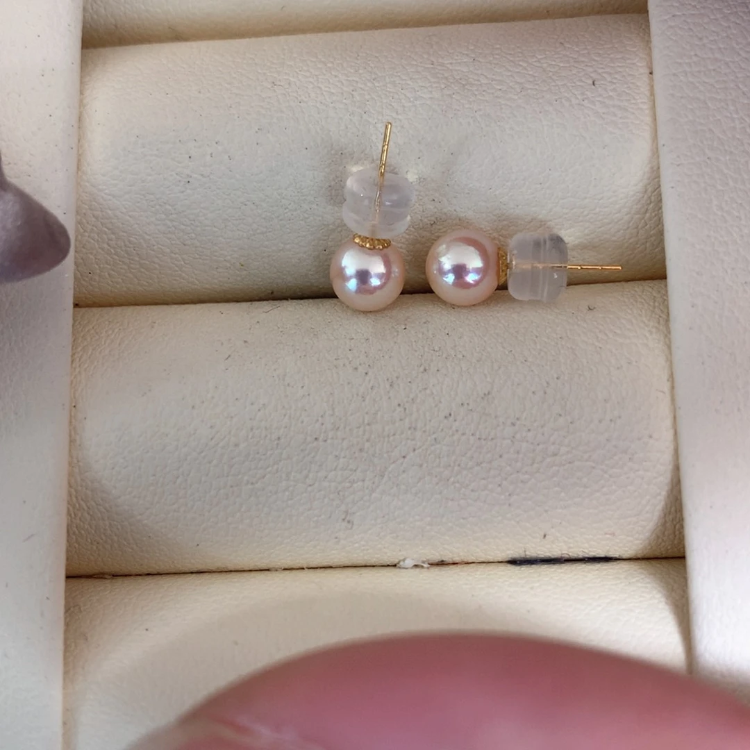 海水珍珠耳饰18K金镶嵌