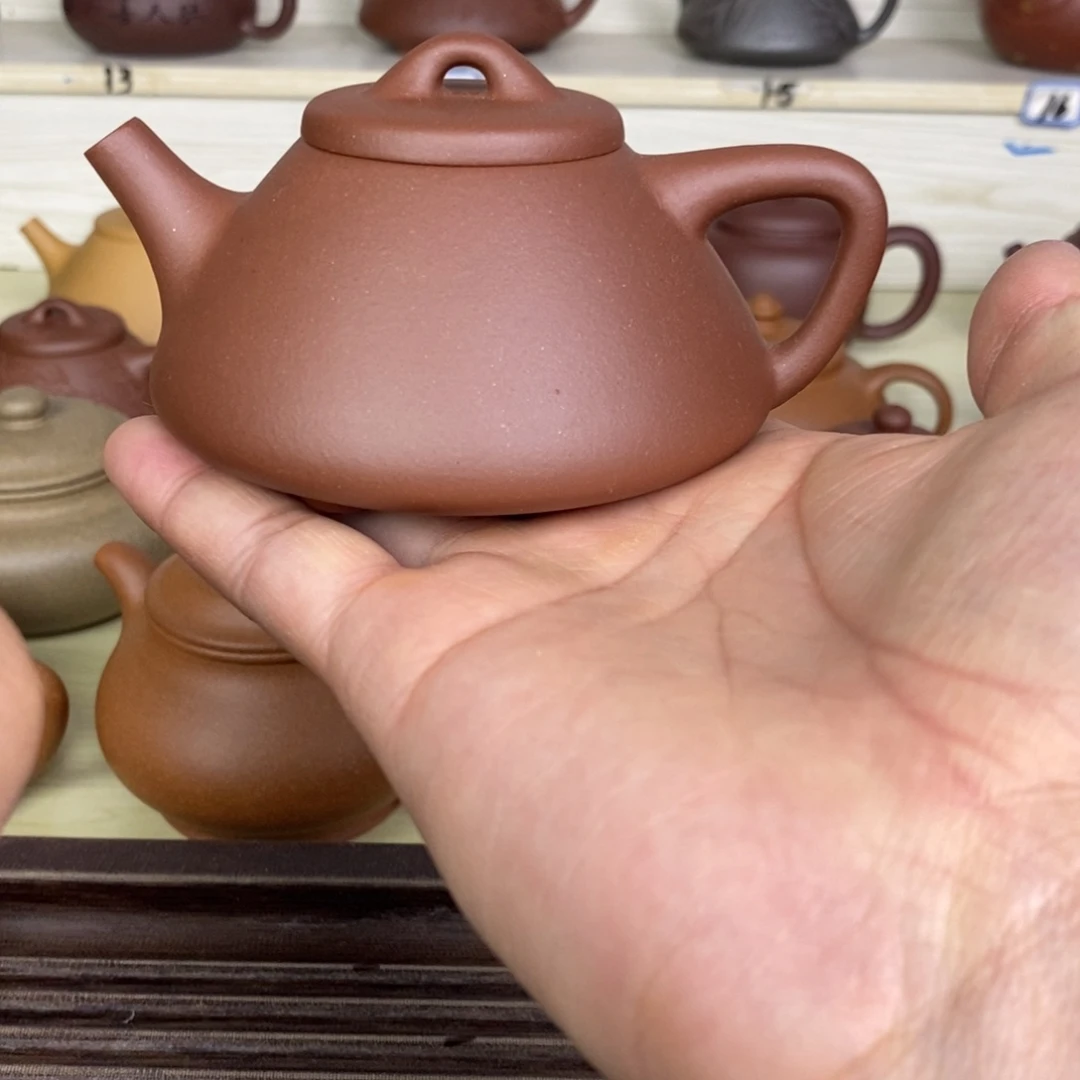 紫砂茶壶子冶石瓢原矿深井紫泥150cc左右0添加