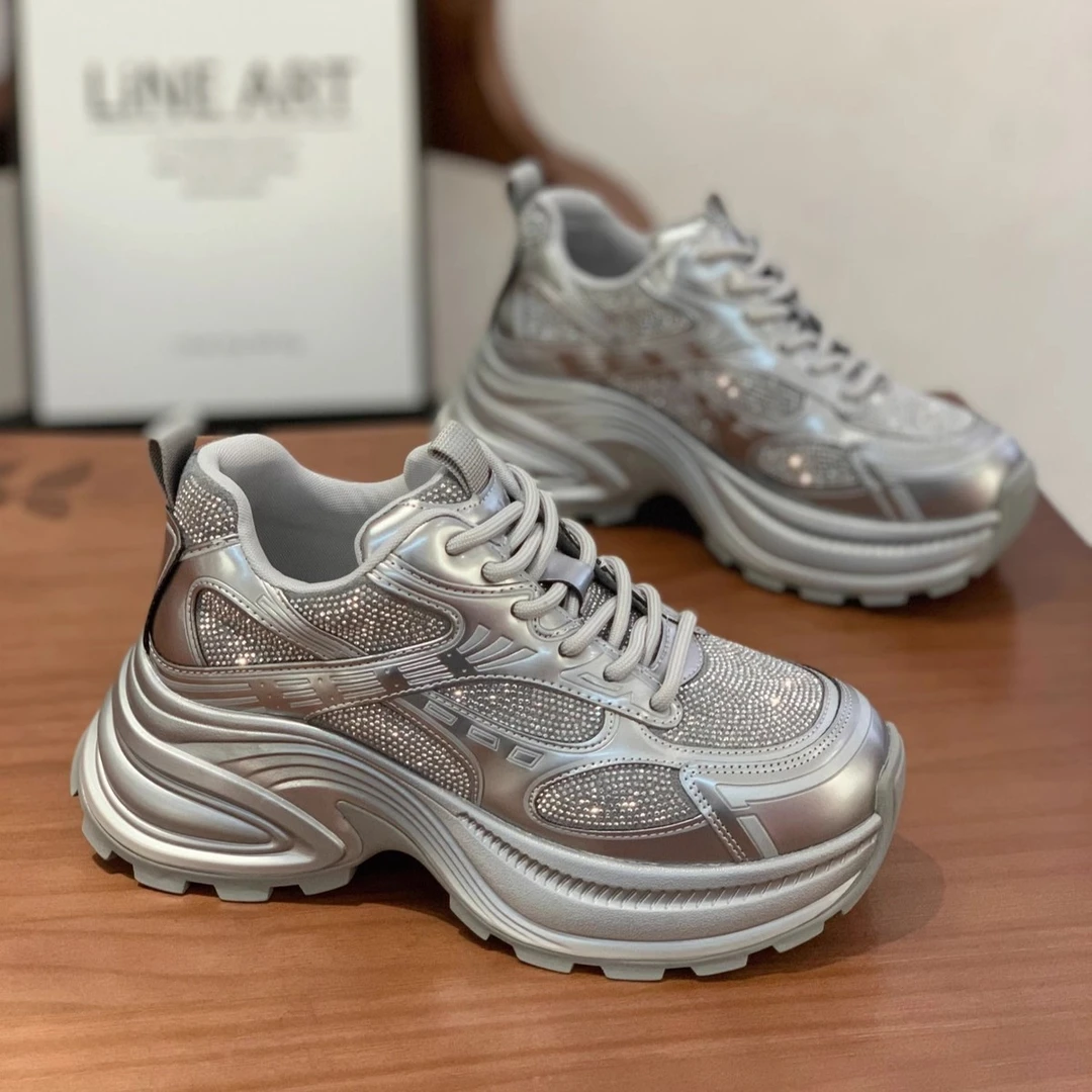 欧洲站复古炸街轻便厚底老爹鞋女2025春季新款时尚休闲运动鞋潮