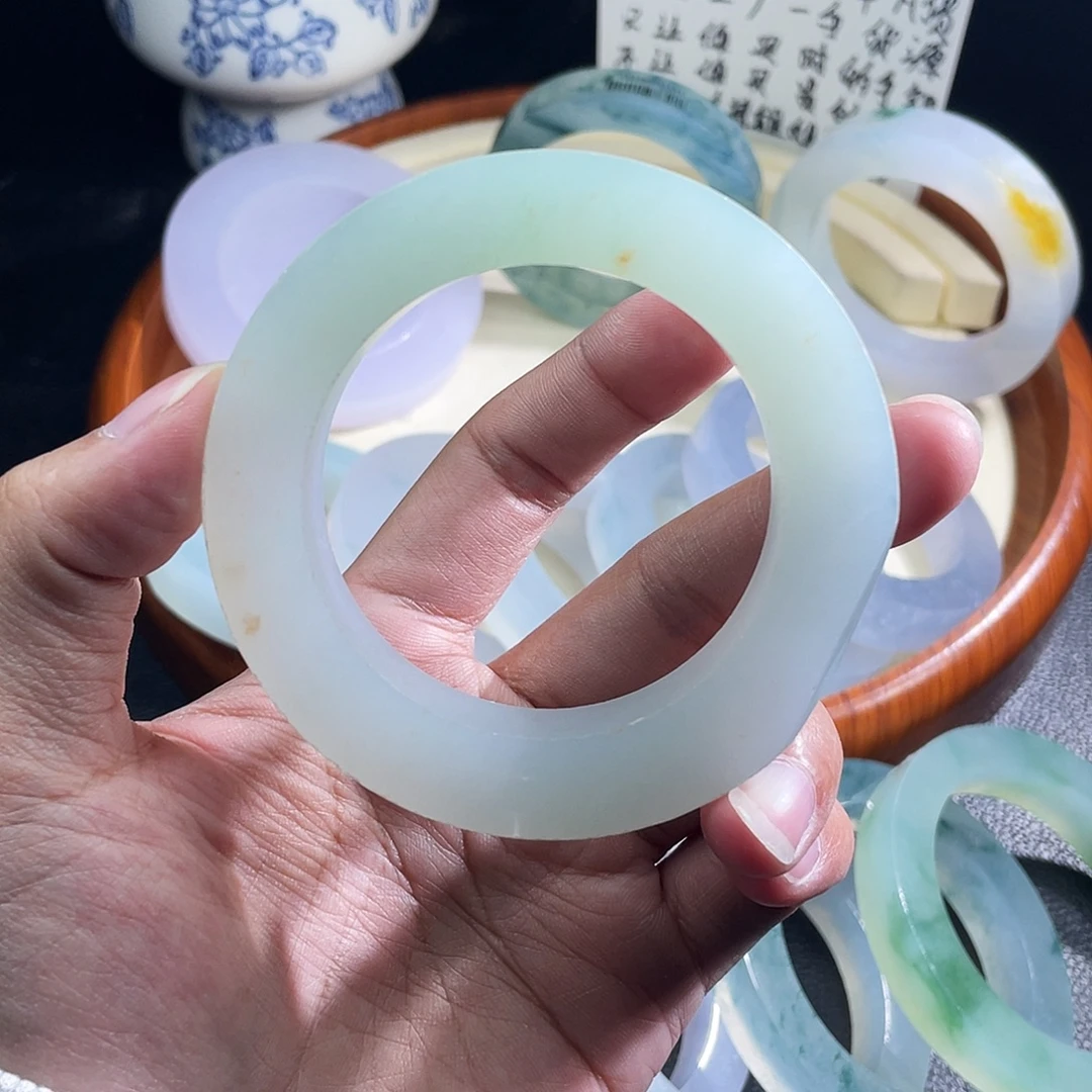 定制翡翠未镶嵌缅甸天然翡翠A货54-58
