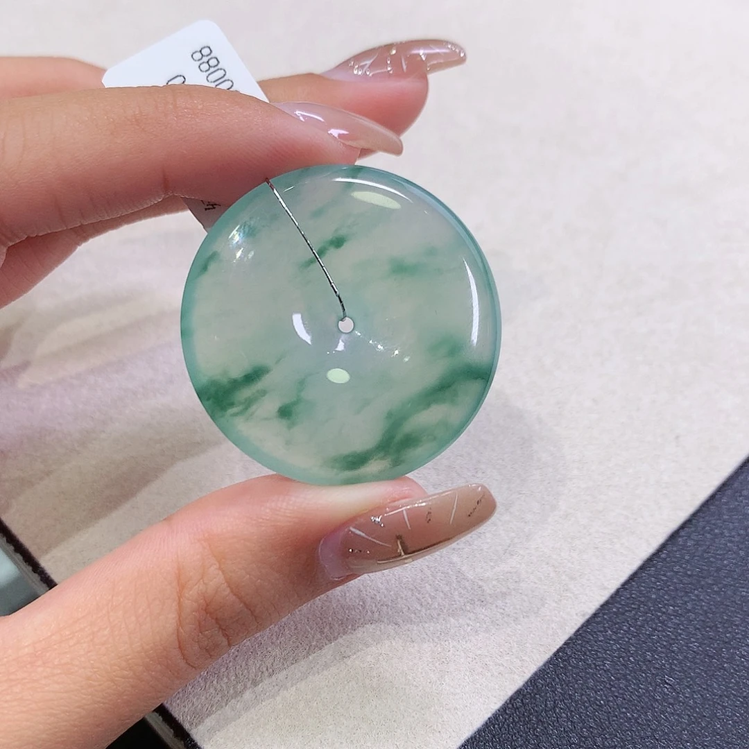 翡翠未镶嵌吊坠(不含链)34.9-6.5