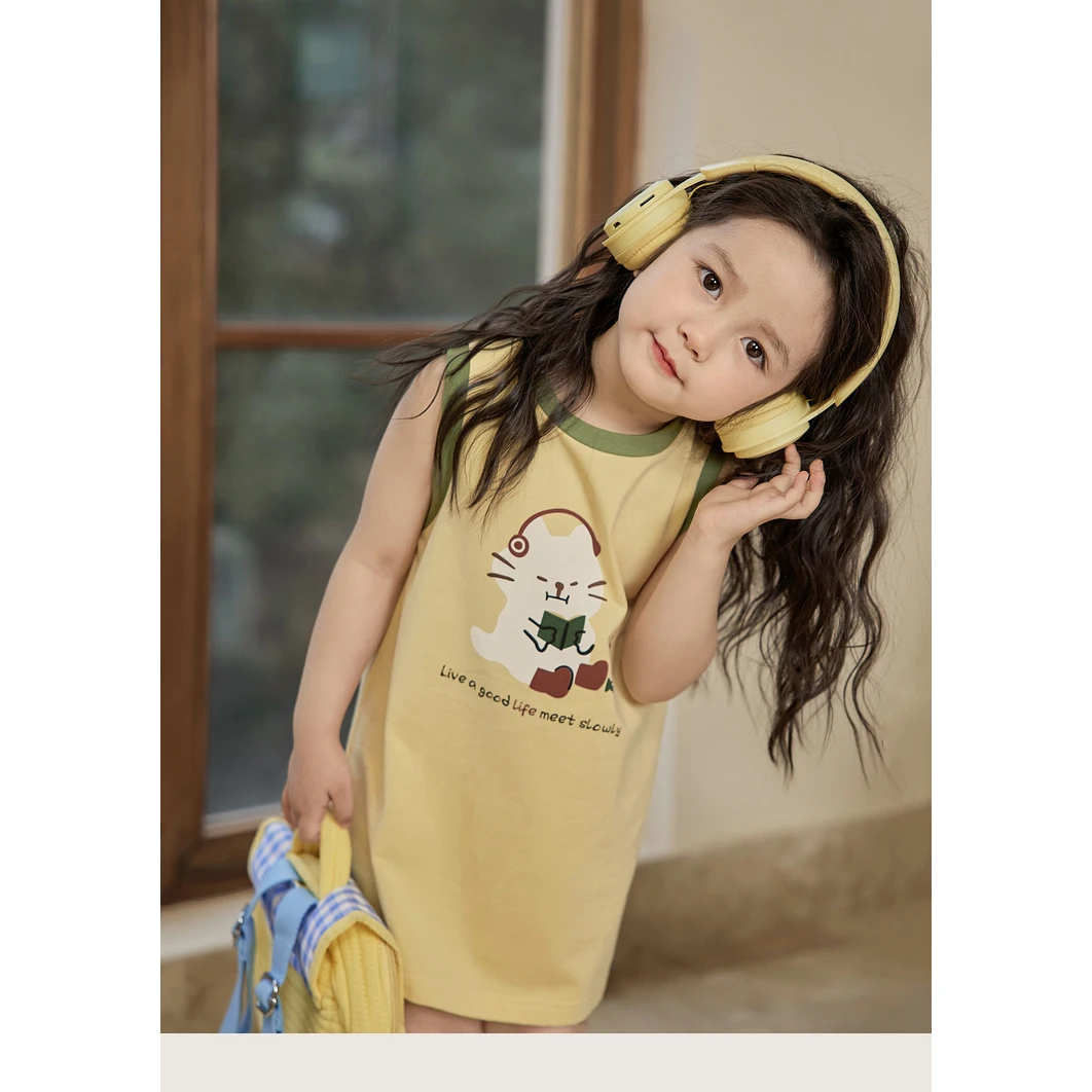 宝宝背心裙2025夏季童装婴儿凉感冰瓷棉连衣裙儿童女童小吊带女童