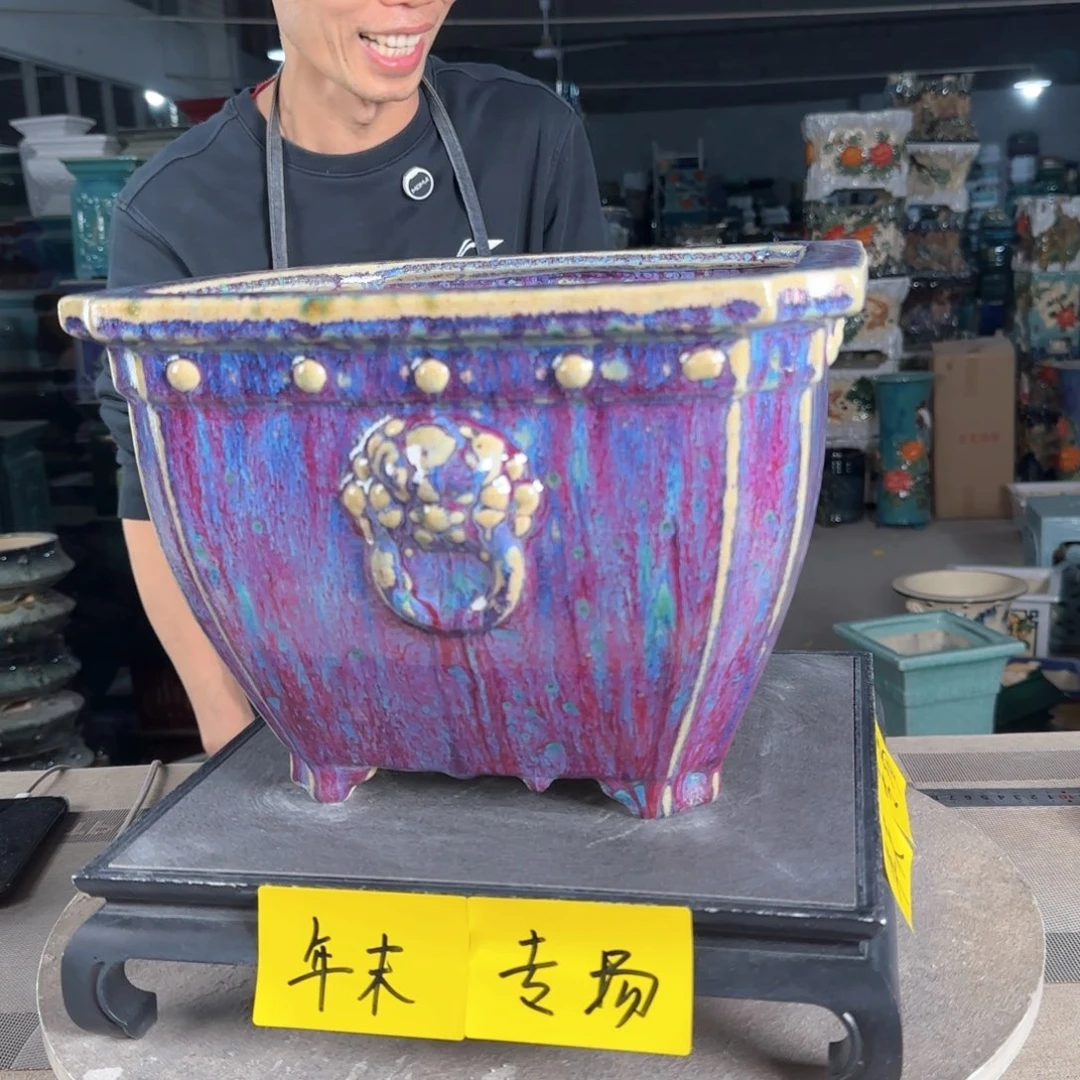 一风堂石湾花盆。微瑕