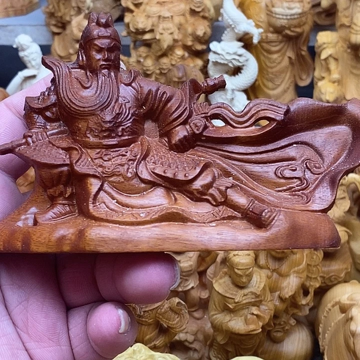 不***财香榧木黄金檀关公