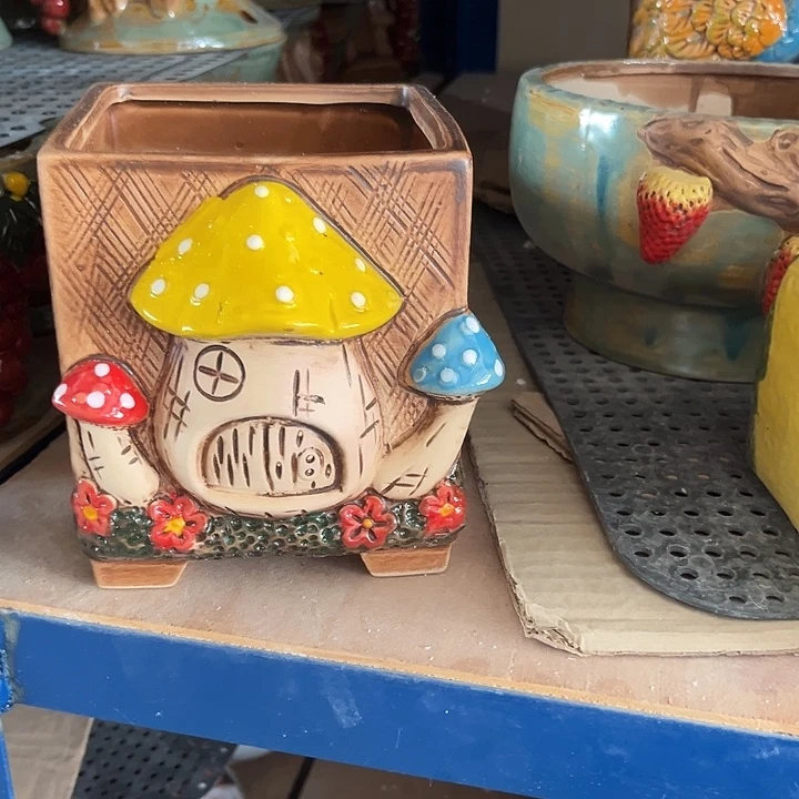 紫砂花盆粗陶材质多肉花盆