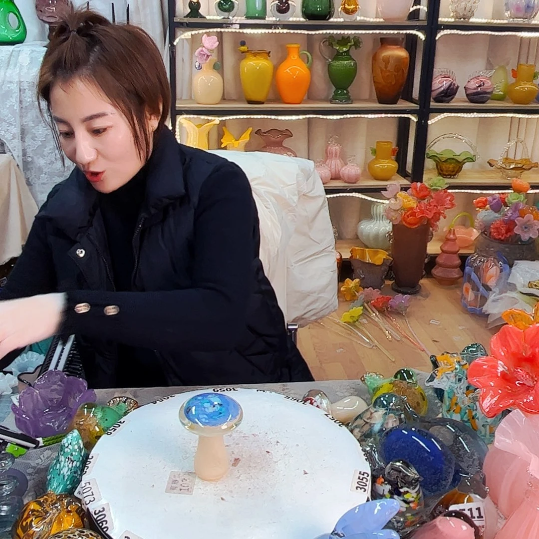 蓝蘑菇家悦琉璃工艺品