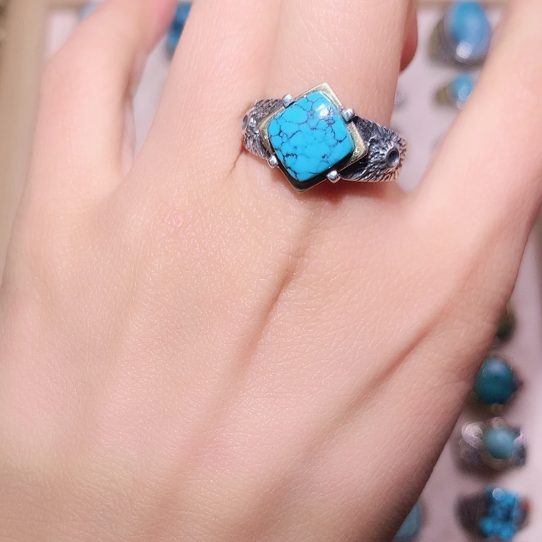 绿松石银S925镶嵌颈饰