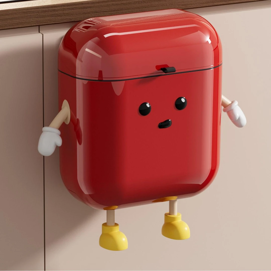 厨房垃圾桶2025新款家用挂式台面高颜值厕所带盖免弯腰卫生间专用