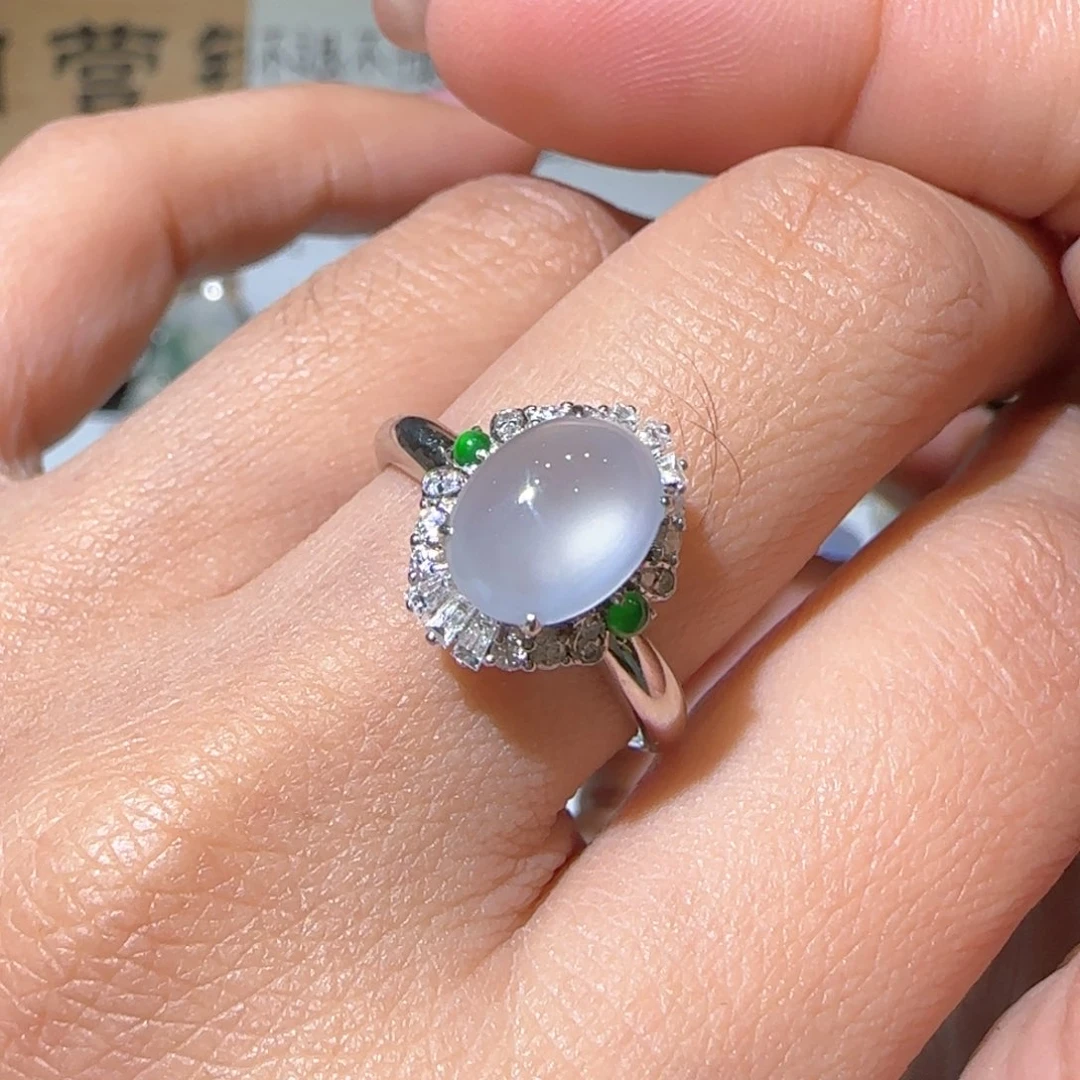 【闪购商品】翡翠戒指18K金镶嵌缅甸