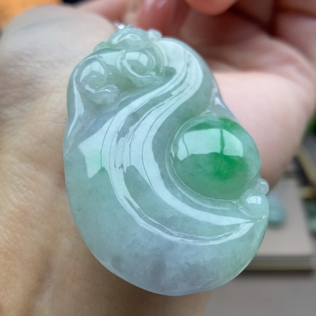 翡翠银S925镶嵌颈饰吊坠20