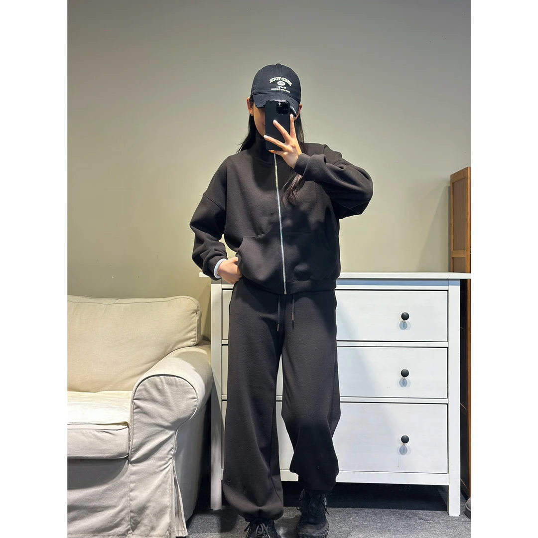 【省心套装】立领休闲套装530克加绒保暖套装 90142