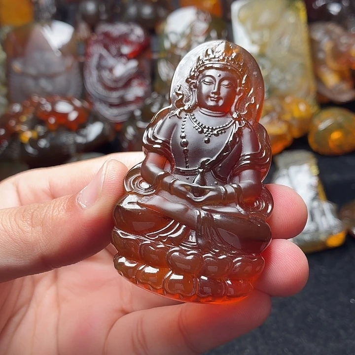琥珀未镶嵌颈饰74