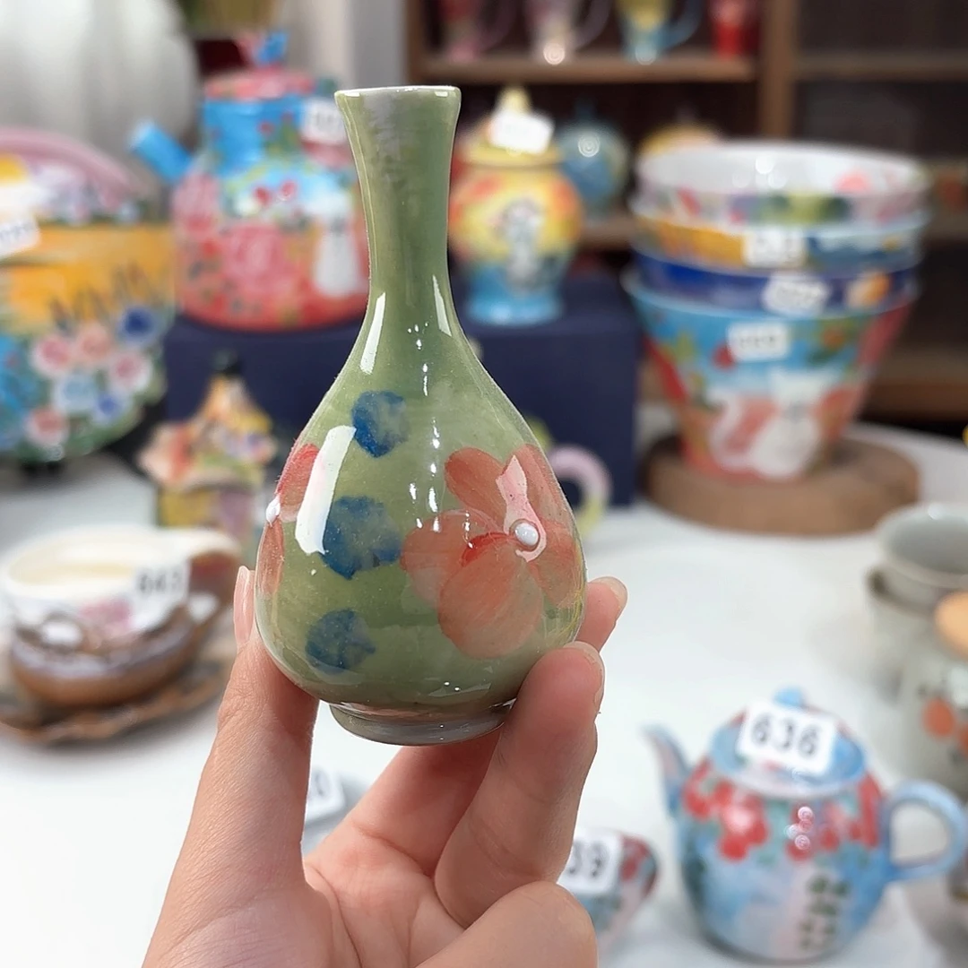 景德镇手绘高温釉下彩陶瓷茶具