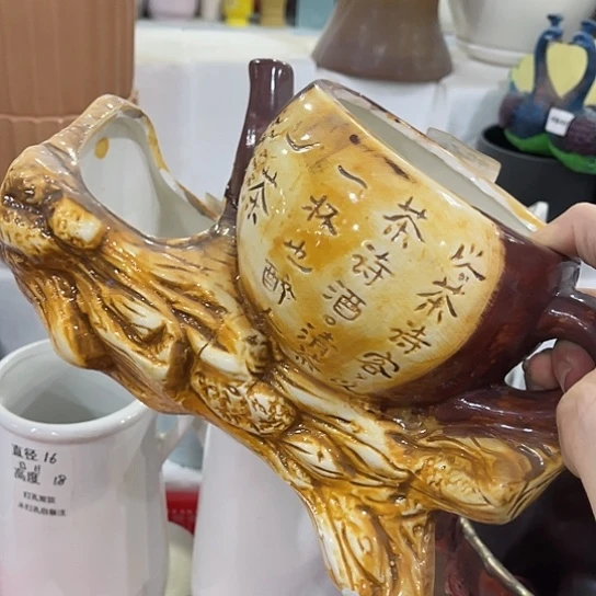 多肉绿植陶瓷花盆9.9包邮，有孔