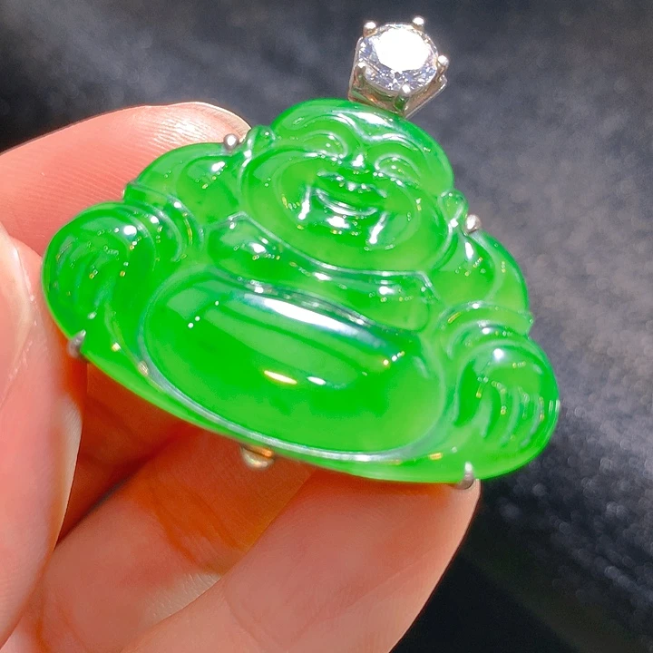 【闪购商品】翡翠颈饰银S925镶嵌翡翠