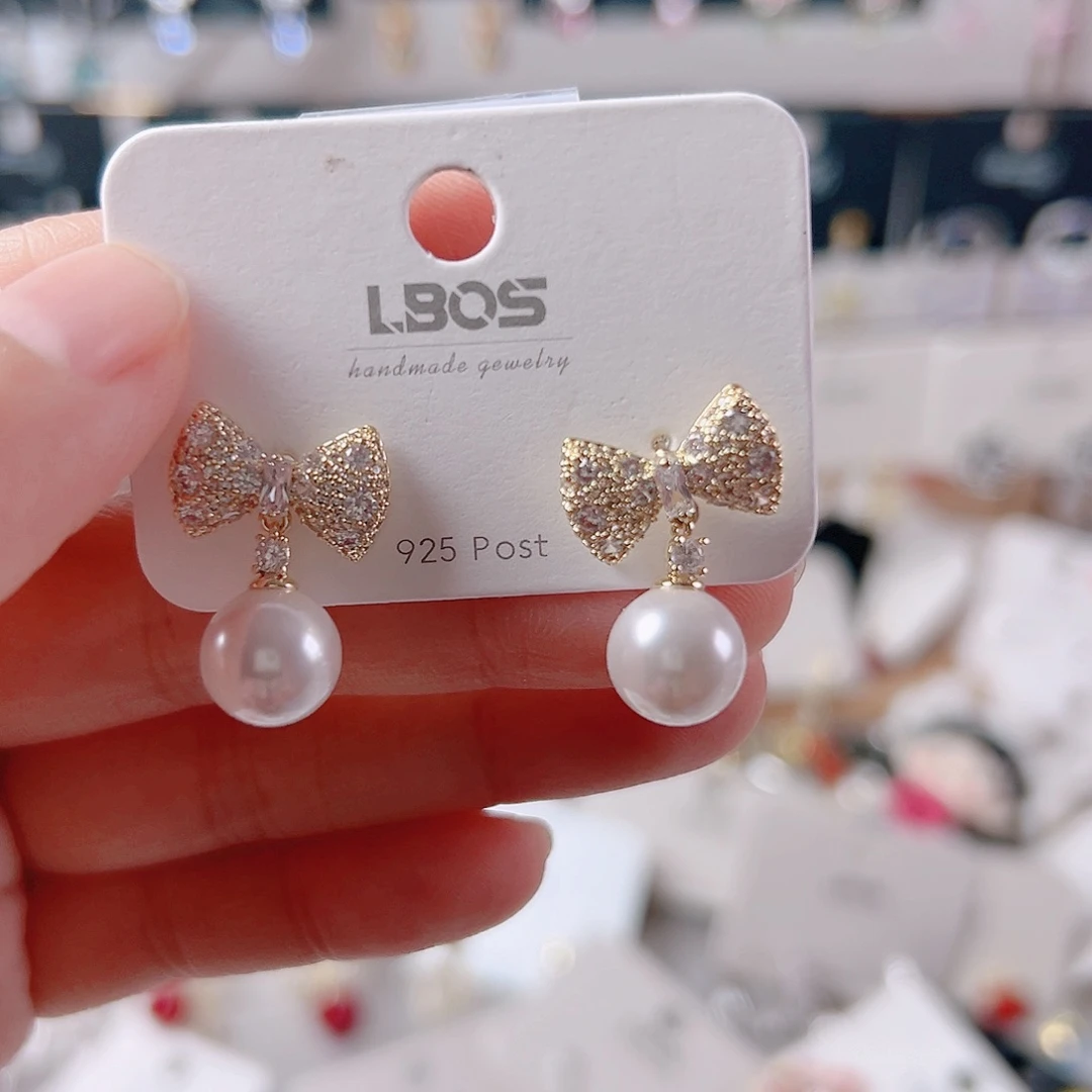 琉璃纯铜合金耳环的