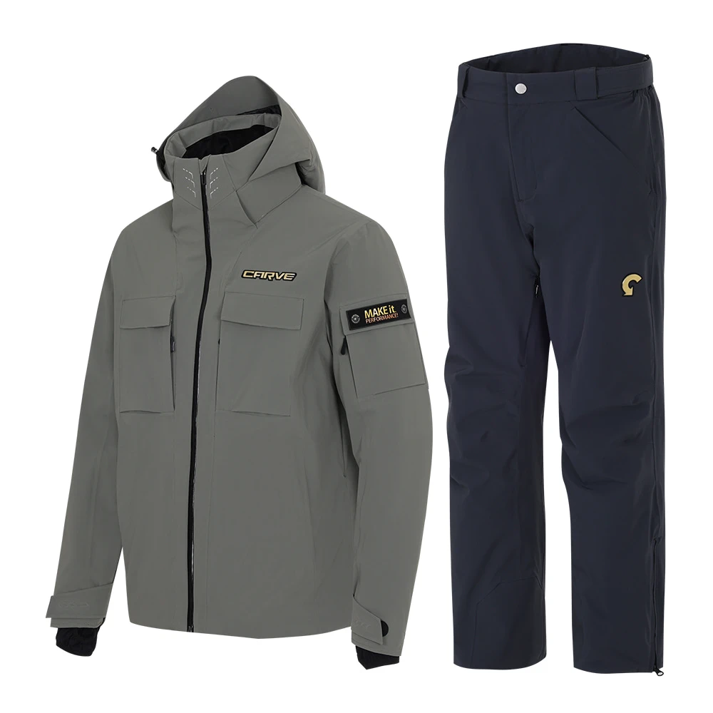 CARVE卡夫24-25新款CSM25-DKG男款滑雪服套装男士防泼水透气