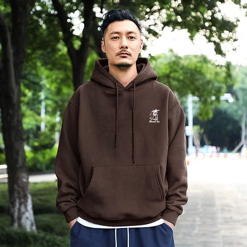 长袖卫衣男秋冬连帽潮牌套头帽衫加肥加大码宽松港风新款秋装外套