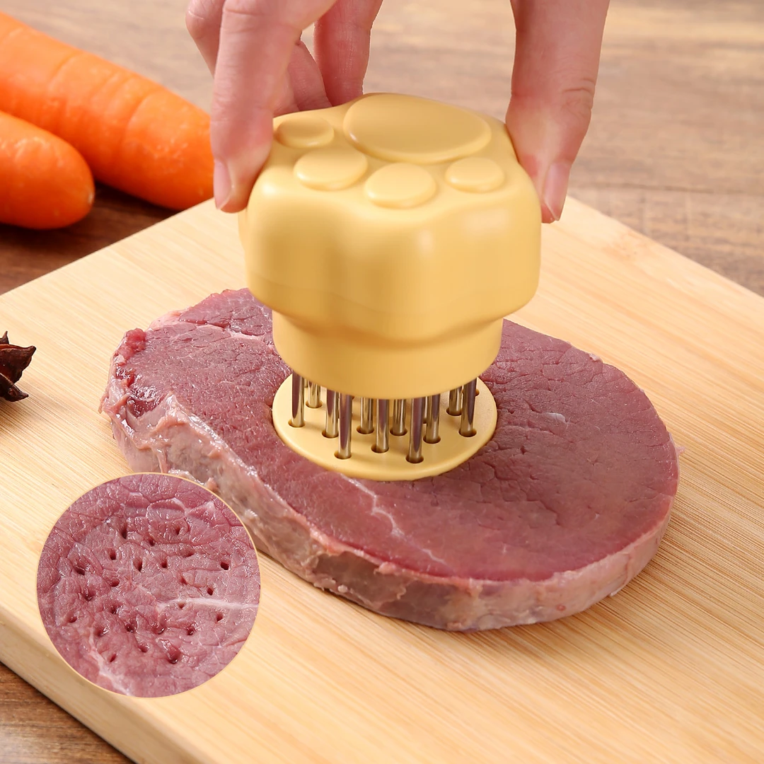 扎肉器牛排专用锤厨房敲猪扒工具大排扣肉扎孔不锈钢叉肉断筋神器