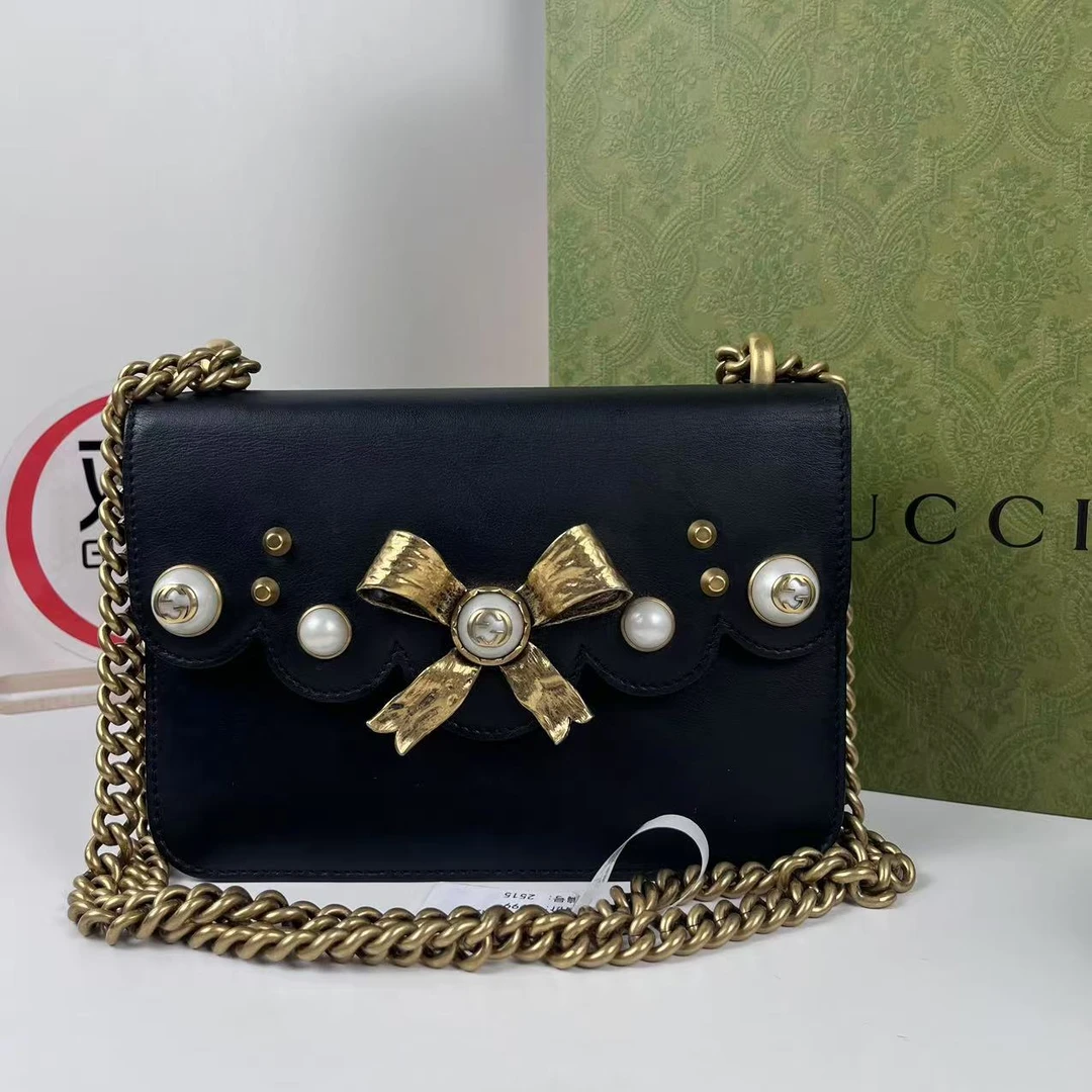 95新 GUCCI/古驰 Peony Bag 珍珠蝴蝶/单肩斜挎包