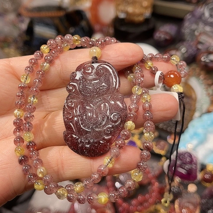 未镶嵌颈饰水晶订制