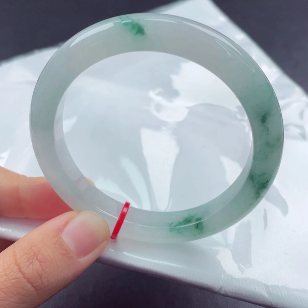 翡翠未镶嵌手镯5455圈