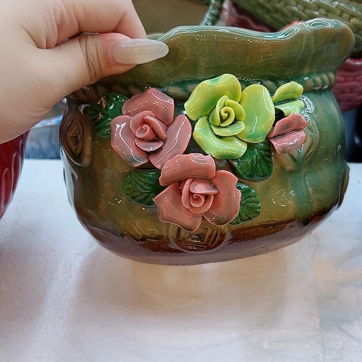 有孔，满10元发货多肉陶瓷花盆