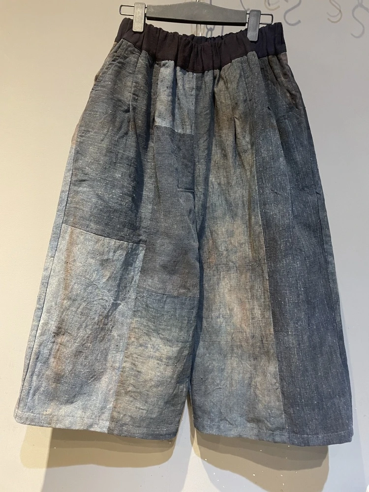 薄款直筒裤春夏秋常规厚款休闲裤8分裤休闲中裤印花